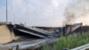 油罐车起火后，美国费城I-95公路路段坍塌
