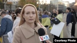 Надія Шапоринська, організаторка акції, директорка ініціативи US Ukrainian Activists (USUA). 