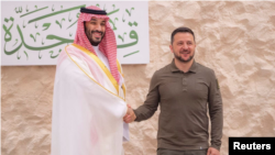بن سلمان و زلنسکی در نشست جده