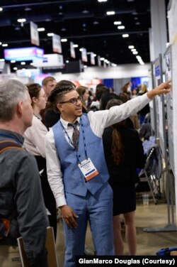 GianMarco Douglas of Emory University makes a presentation.