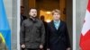 Український президент Володимир Зеленський з президенткою Швейцарії Віолою Амгерд, яка погодилася організувати Саміт миру.