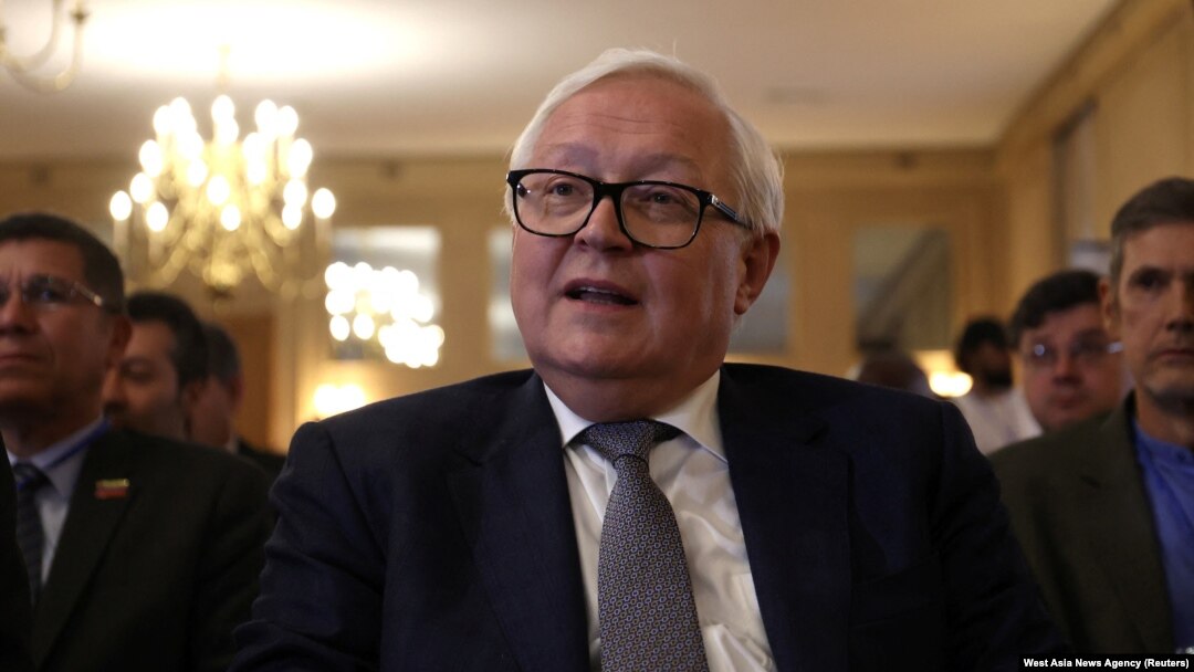 Deputy Foreign Minister of Russia Sergei Ryabkov attends the Iran and BRICS summit in Tehran, Iran, Aug. 8, 2023. (West Asia News Agency via Reuters)