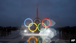 2024年巴黎奥运会的五环标志。