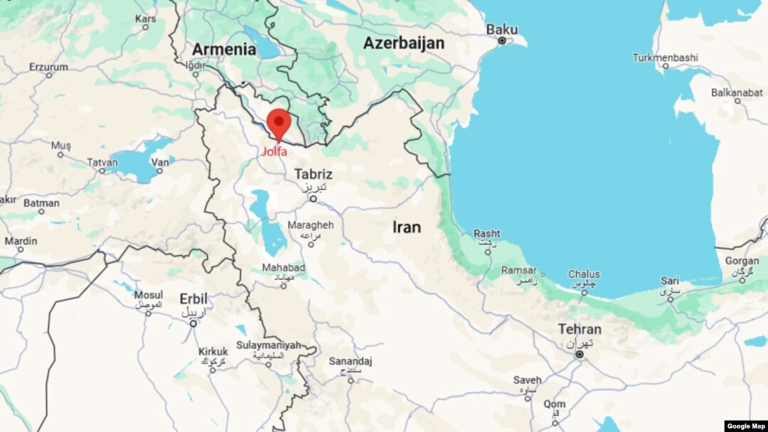 Տարածաշրջանային քարտեզ, Ջոլֆա քաղաք, Իրան 