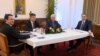 Trilateralni sastanak u Ohridu u martu 2023. godine: Aljbin Kurti, Miroslav Lajčak, Žozep Borelj, Aleksandar Vučić ' (Foto: Pres služba predsednika Srbije)