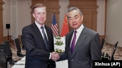 资料照片：美国白宫国家安全顾问沙利文与中国外长王毅在马耳他举行会晤。（2023年9月16日）