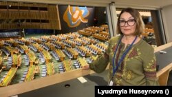 Людмила Гусейнова вже двічі відтоді, як її обміняли у жовтні 2022-го, бере участь у засіданні Комісії ООН зі становища жінок, яке відбувається щорокук у березні у штаб-квартирі ООН