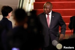 南非总统西里尔·拉马福萨(Cyril Ramaphosa)星期一（9月2日）