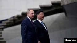 俄罗斯总统普京与中国国家主席习近平(资料照片)