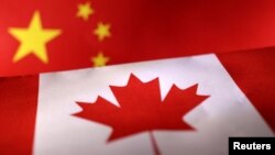 中国与加拿大国旗图示