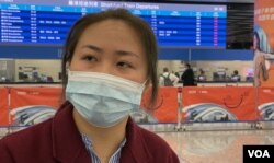 黃女士表示，從香港搭頭班高鐵到深圳北後，要轉幾次高鐵、花6、7小時才可以回到家鄉湛江 (美國之音/湯惠芸)