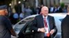 Former South African President FW de Klerk arrives for the State of the Nation Address at parliament in Cape Town, Feb. 13, 2020.