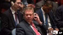 Російський заступник міністра закордонних справ Гатілов в ООН, лютий 2016 року