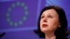 European Commission Vice-President Vera Jourova holds a news conference after a meeting in Brussels, Belgium on April 29, 2020
