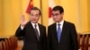 中国国务委员兼外交部长王毅和日本外相河野太郎2018年4月15日在日本东京举行会谈。