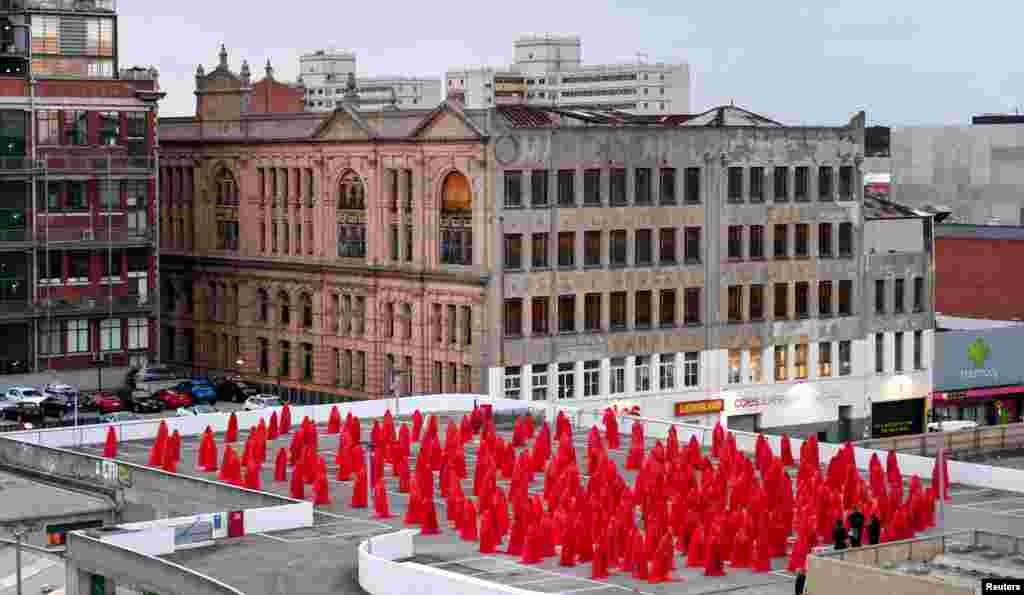 Contemporary New York artist Spencer Tunick is seen photographing nude Melburnians for his latest piece, "Return of the Nude", as part of Chapel St, Prahran's Provocare festival, in Melbourne, Australia.