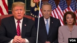 特朗普总统讲话，舒默参议员和众议院议长佩洛西代表民主党回应
