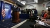 President Barack Obama speaks in the White House Briefing Room in President Barack Obama speaks preparations for Hurricane Sandy, in the White House Briefing Room in Washington, October 29, 2012.