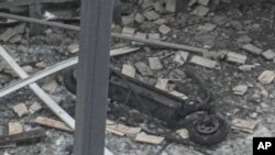 Скутер, до якого було закладено вибухівку. Фото: AP
