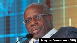 Albert Yuma Mulimbi, mokambi ya FEC (Fédération ya ba entreprises ya Congo), lisanga ya ba patrons ya RDC, na likita lya Francophonie na Paris, France, 27 octobre 2015. 