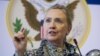 U.S. Secretary of State Hillary Clinton speaks at an event in Copenhagen, May 31, 2012. 