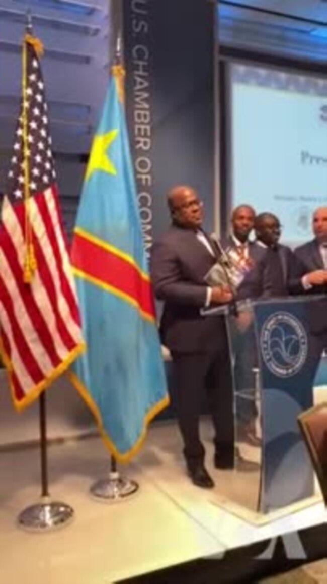 Tshisekedi na bokutani na Chambre du commerce USA-Afrique