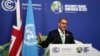 Alok Sharma, president of the COP26 summit. gestures during a press conference at the end of the COP26 U.N. Climate Summit in Glasgow, Scotland, Nov. 13, 2021.