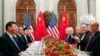美国总统特朗普与中国国家主席习近平2018年12月1日在布宜诺斯艾利斯共进晚餐
