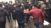 Chinese protesters scuffle with police at prominent Human Rights lawyer Pu Zhiqiang's trial in Beijing, Dec. 14, 2015. (Photo: B. Ide / VOA) 