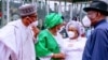 Shugaba Muhammadu Buhari da Aisha Buhari da kuma Goodluck Jonathan.