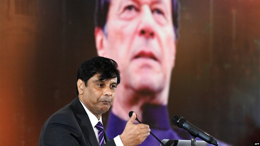 FILE - In this picture taken June 22, 2022, Pakistani news anchor Arshad Sharif speaks during an event on 'Regime Change Conspiracy and Pakistan's Destabilization' in Islamabad. Arshad Sharif was shot dead in Kenya, his wife said on Oct. 24, 2022.