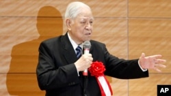 台灣前總統李登輝在東京對議員們講話（2015年7月22日）