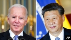 美国总统拜登（2021年11月6日在华盛顿），中国国家主席习近平2019年11月13号在巴西利亚。