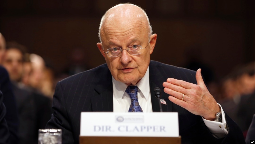 Director of the National Intelligence James Clapper testifies on Capitol Hill in Washington, Feb. 9, 2016.