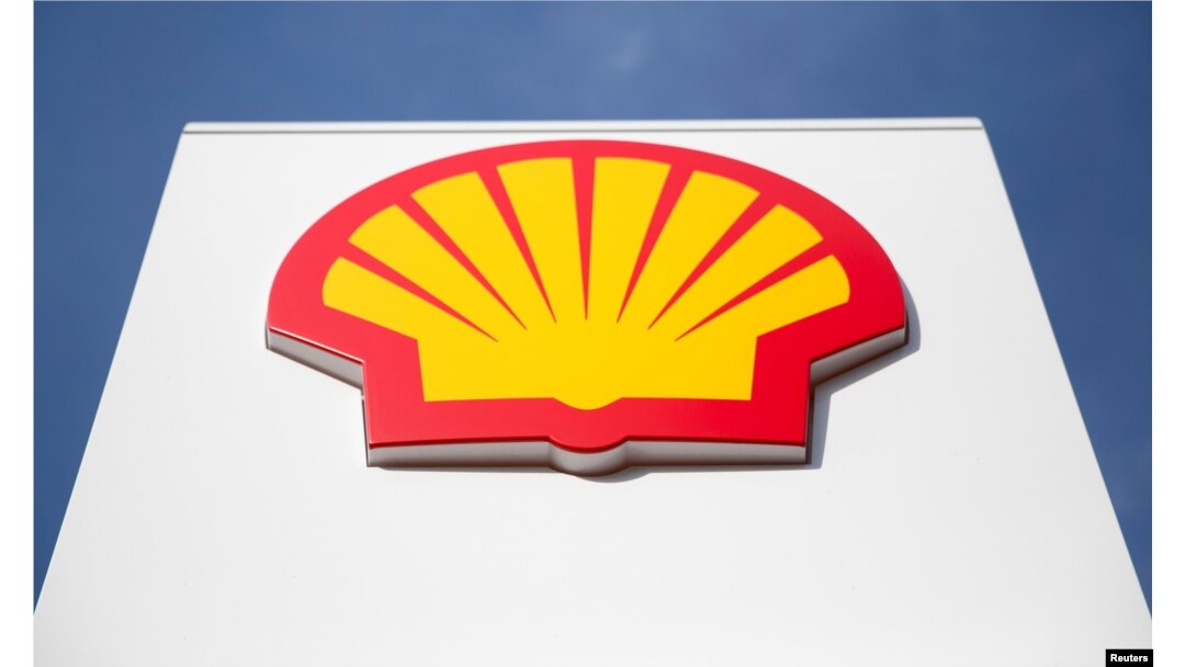 FILE - A logo for Shell is seen on a garage forecourt in central London, Britain, March 6, 2014.