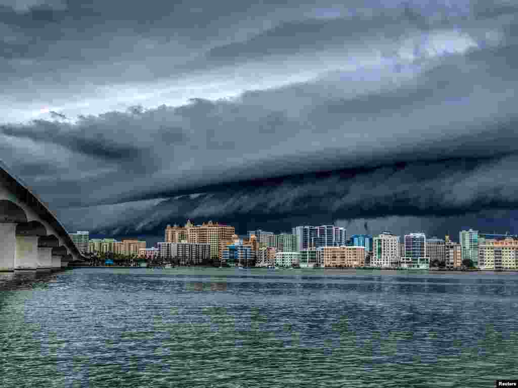 A storm is seen in Sarasota, Florida, on June 24, 2018, in this picture obtained from social media.