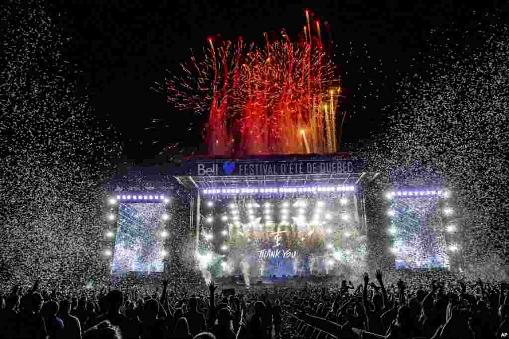 The Chainsmokers perform during the Festival d'ete de Quebec, in Quebec City, Canada, July 11, 2018.