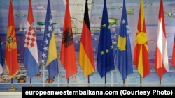 Zastave država članica Evropske unije i Zapadnog Balkana (Foto: RSE/europeanwesternbalkans)