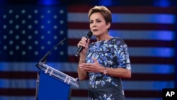 Кері Лейк під час конференції консервативних сил Conservative Political Action Conference, 21 лютого 2025. AP Photo/Jose Luis Magana