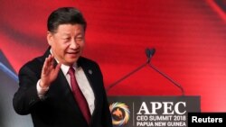 中国国家主席习近平2018年11月17日在APEC峰会上发言（路透社）