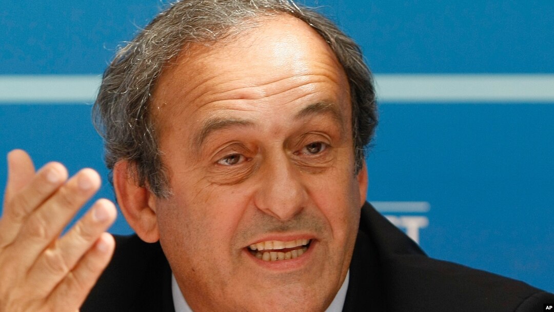 FILE - UEFA President Michel Platini
