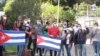 En Colombia decenas de cubanos han salido a marchar en un solo grito de "libertad", uniéndose así al clamor de sus compatriotas. [Foro: VOA/Jair Diaz]