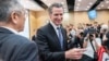 资料照片:2023年10月23日加州州长加文·纽森(Gavin Newsom)在香港大学参加炉边谈话
