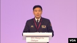 孙建国上将称南中国海建设是为了履行国际义务（美国之音黎堡拍摄）