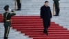 中国国家主席习近平抵达人民大会堂参加仪式。(2019年10月25日)