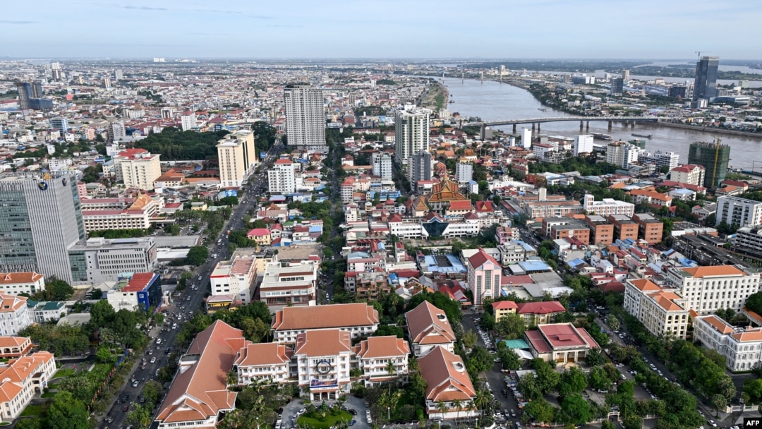FILE - This general view shows the city skyline in Phnom Penh on Nov. 20, 2024.