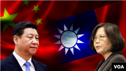 中国国家主席习近平和台湾总统当选人蔡英文