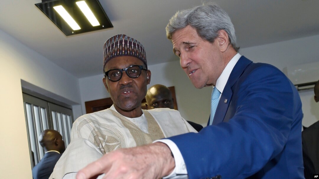 Shugaba Muhammadu Buhari da John Kerry na Amurka