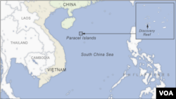 帕拉塞尔群岛(中国称西沙群岛)地理位置示意图
