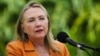 US Secretary of State Hillary Clinton speaks during a joint news conference with New Zealand's Prime Minister John Key (not pictured) in Rarotonga August 31, 2012.